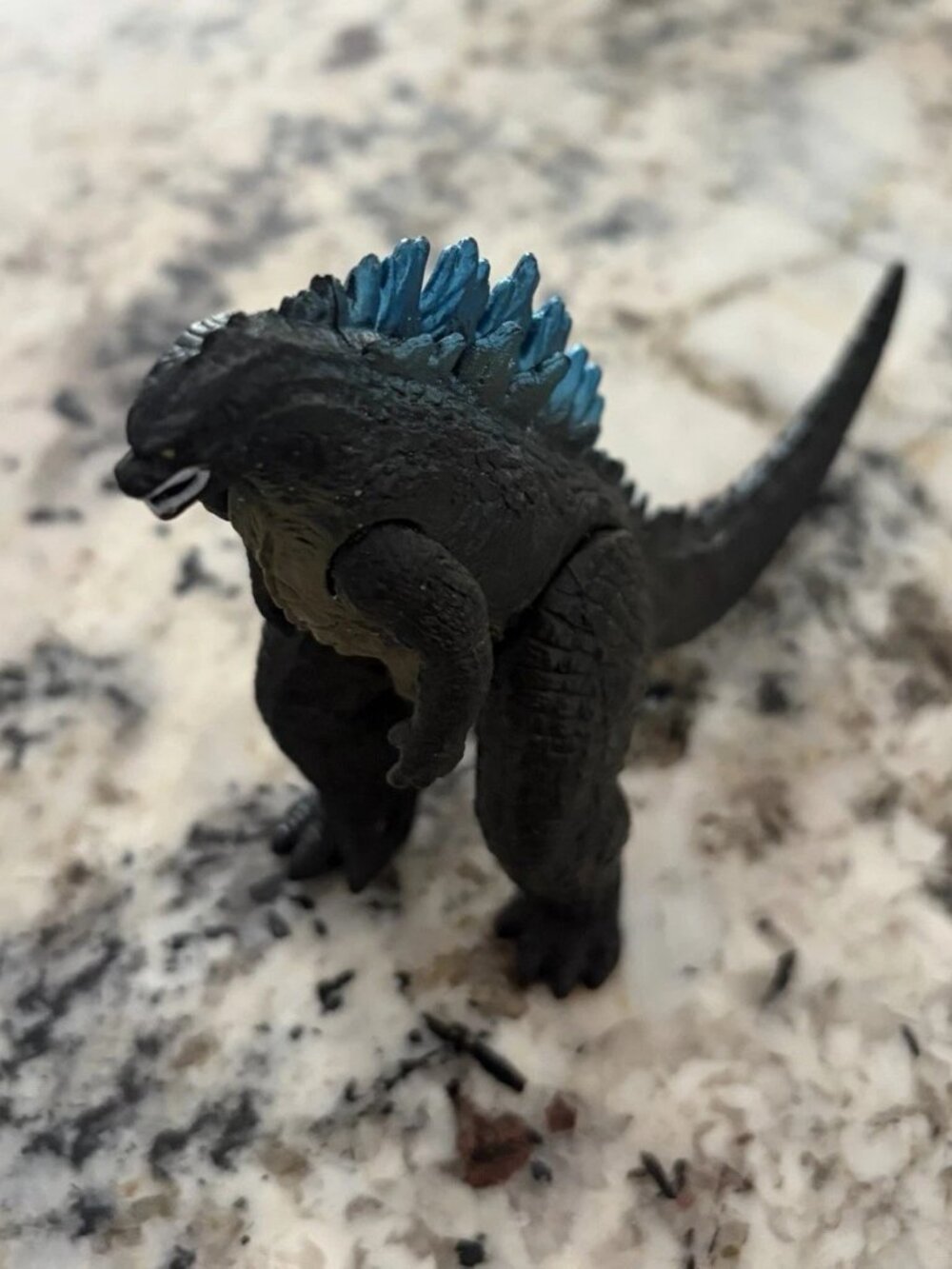 Vintage Godzilla Monster Figure 3.5in Black Blue